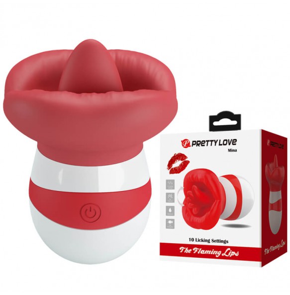 Pretty Love - Mina Powerful Licking Vibrating Massager (Chargeable - Red) Pretty Love - Mina Powerful Licking Vibrating Massager (Chargeable - Red)